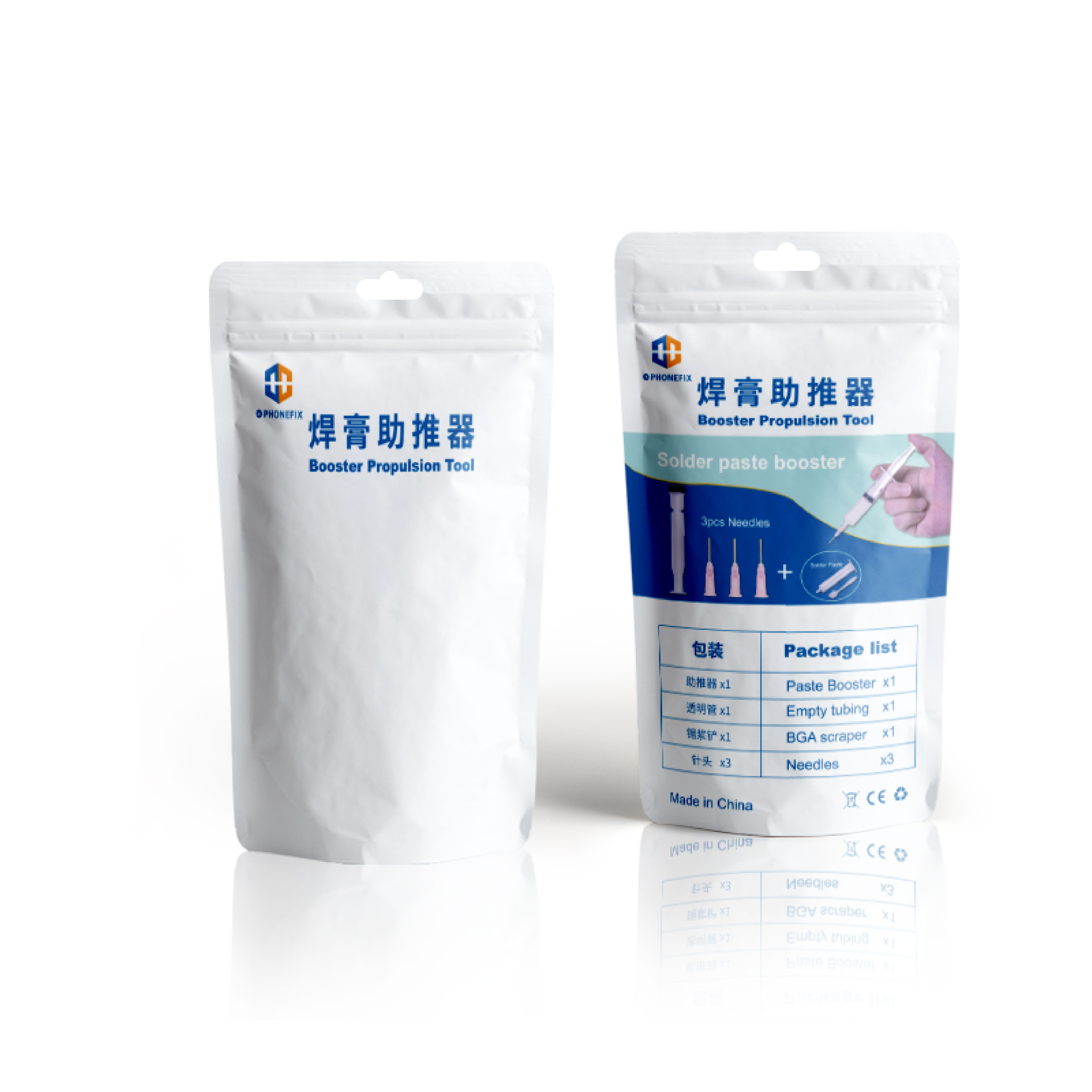 Phonefix Solder Paste Dispenser Manual Extruder Booster  Welding Green Oil Glue Rod Boosters Discharge Oil Propulsion Tool