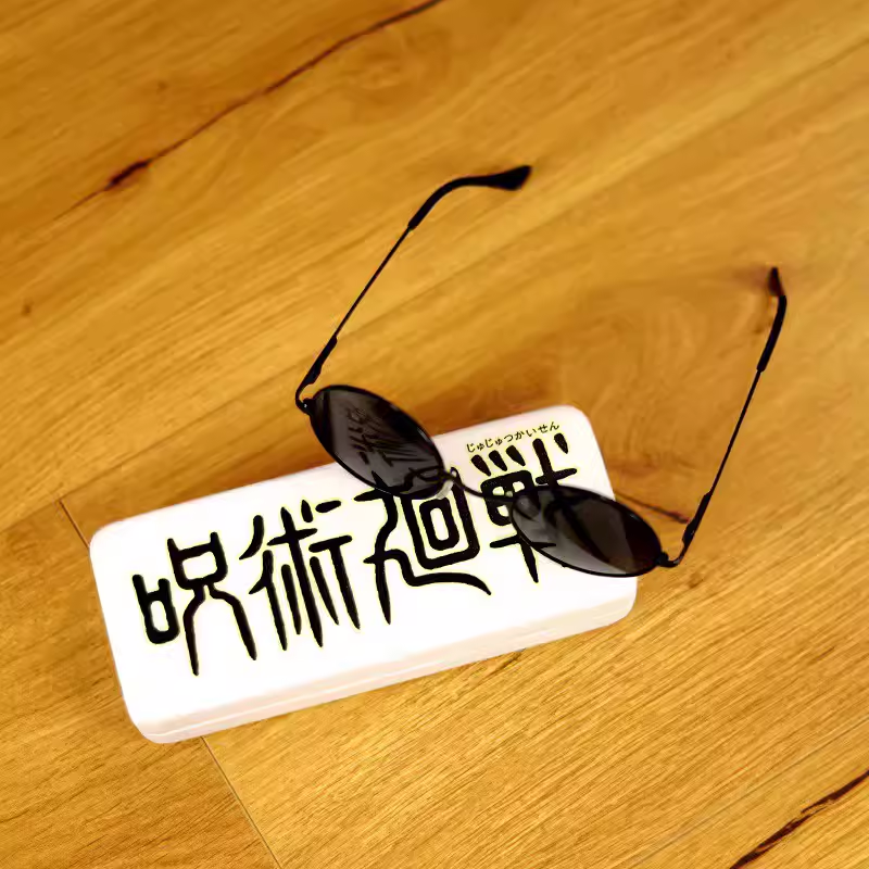 Satoru Gojo Cosplay Patch Glasses Anime Jujutsu Kaisen Cosplay Accessories Gojo Half Face Mask Masquerade Halloween Party Custom