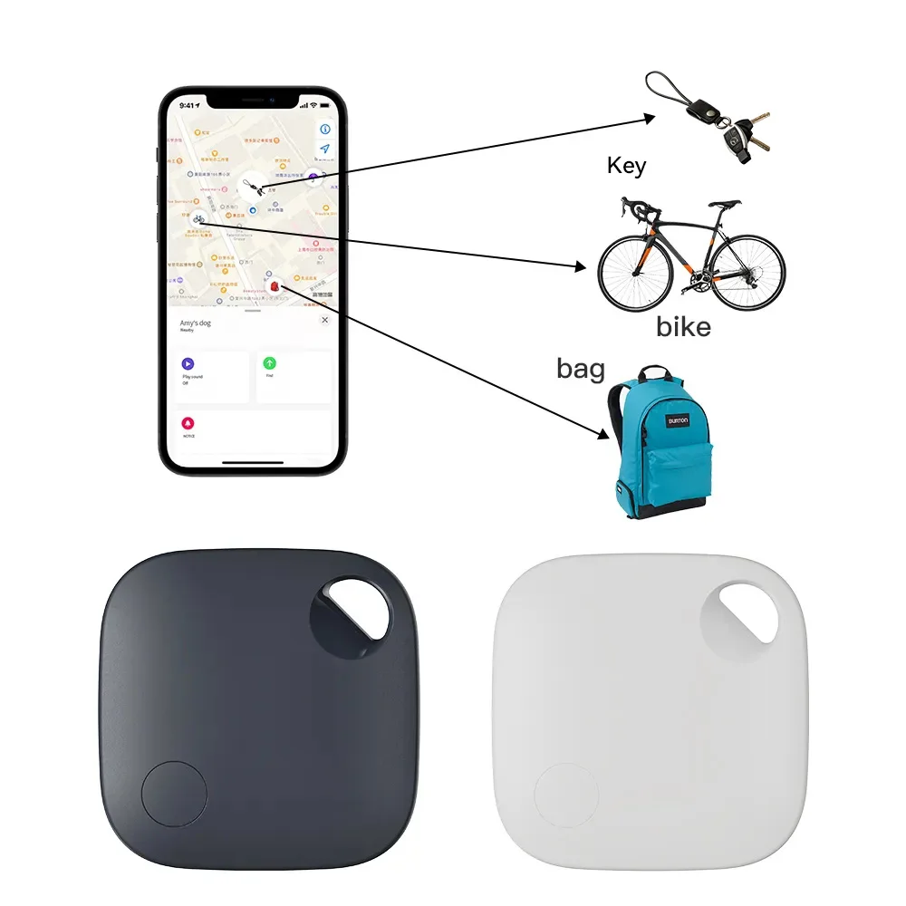 Bluetooth GPS トラッカー エアタグ交換用 Apple Find My を介してカードウォレットバイクキーファインダー iPhone タグアンチロス