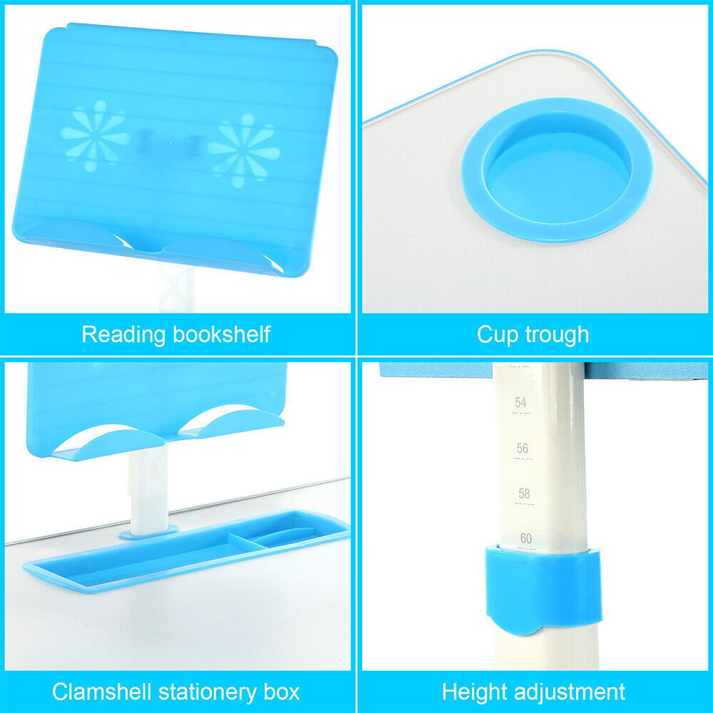 Children Study Desk and Chair Set Height Adjustable Super Load-bearing Spacious Study Table Chair