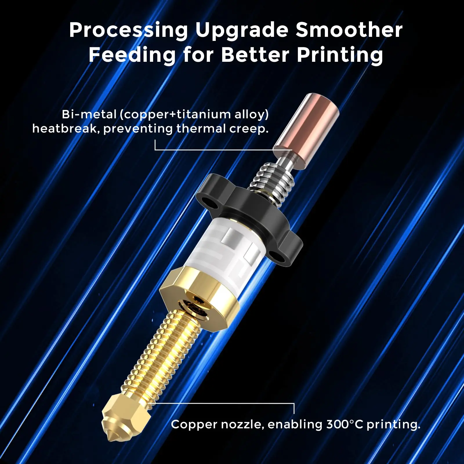 For Creality Ender 3 V3 KE Hotend Kit Ceramic Heating Block Nozzle 300°C 60W Fast Heating High Thermal Conductivity Ceramics