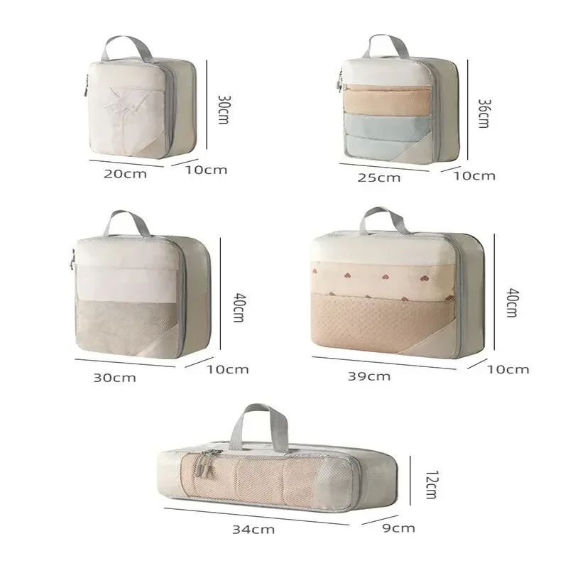 Reise-Aufbewahrungstasche, komprimierbare Packwürfel, Handgepäck, Reisekoffer, Gepäck-Organizer, faltbare, wasserdichte Handtasche, Reisetasche