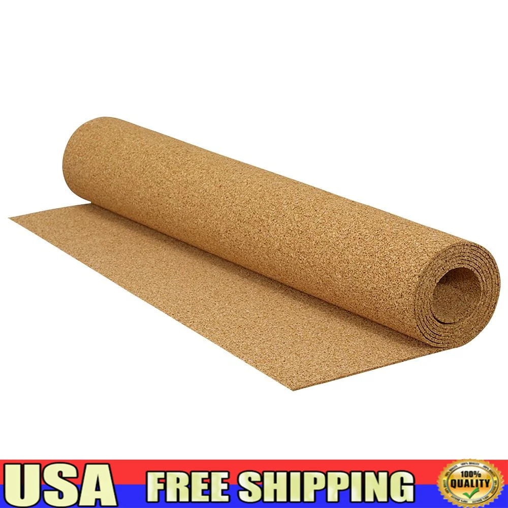 Natural Cork Underlayment Roll 72000Q Flooring Sound Absorption Crack Isolation Thermal Insulation Easy Installation 200 sq ft