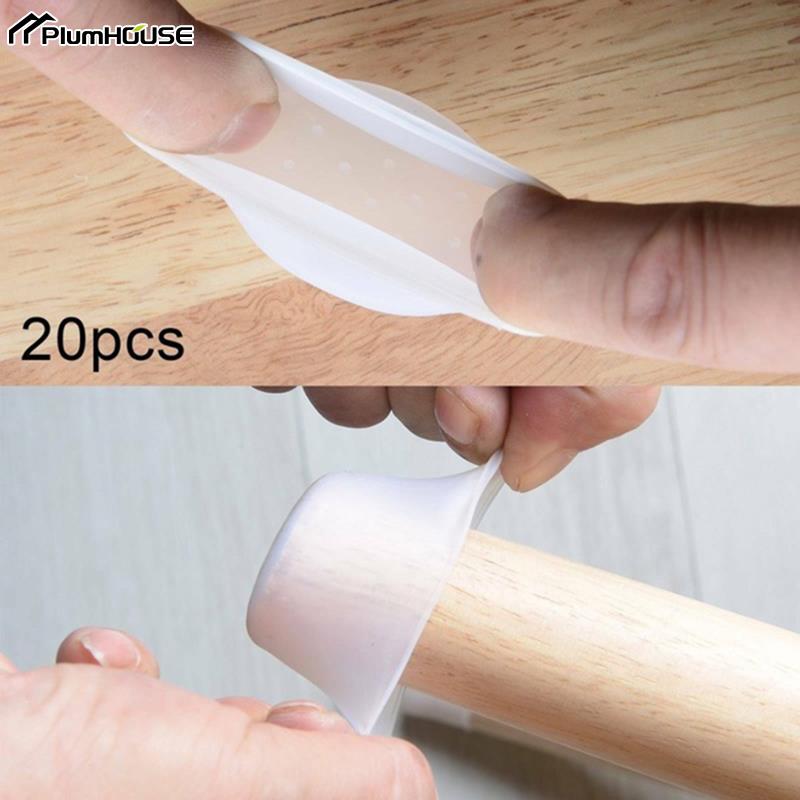 20 stücke PVC Möbel Bein Schutz Abdeckung Anti-slip Tisch Beine Tisch Füße Pad Boden Protector Für Stuhl Bein boden Schutz