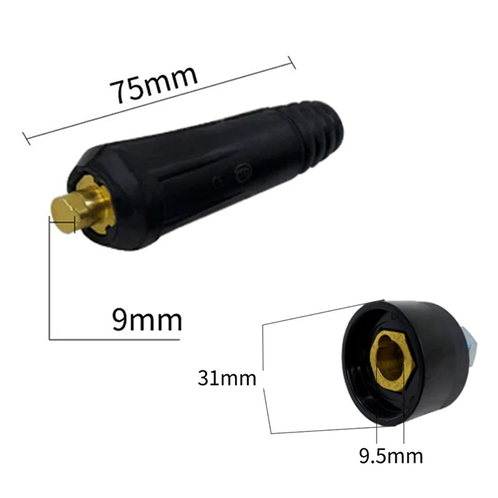 4pcs/Set Welding Machine Quick Fitting TIG Welding Cable Panel Connector Socket Set DKJ10-25 & DKZ10-25 Quick Fitting