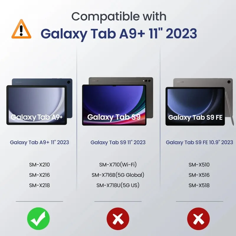 Para Samsung Galaxy Tab A9 Plus Funda de 11 pulgadas con soporte para Galaxy Tab А9 + 2023 SM-X210 X216 X215 X218 Soporte para lápices Funda