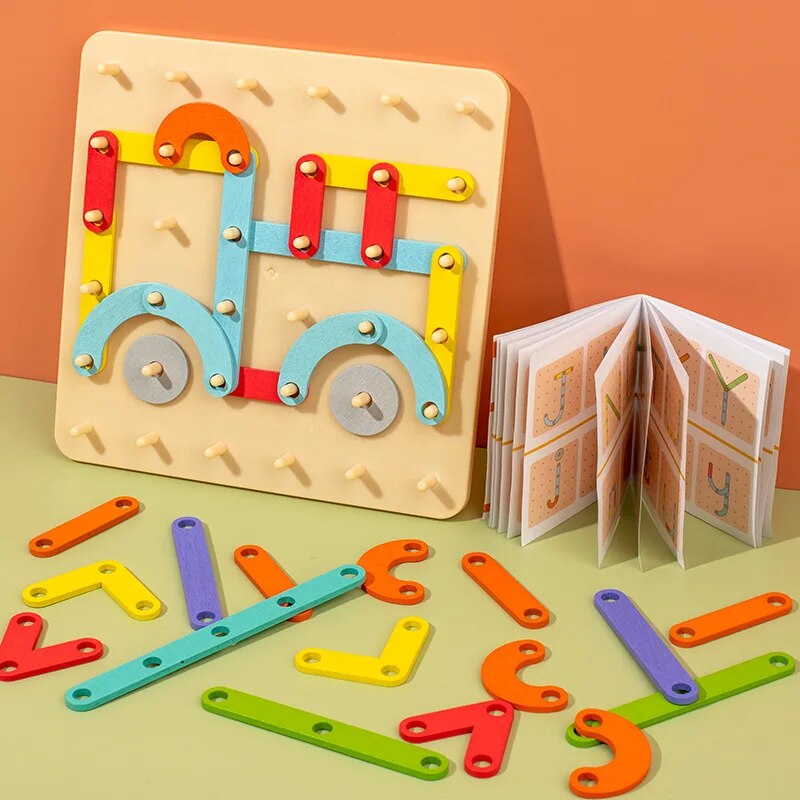 Bloques de construcción creativos Montessori de forma Variable, juguete de Educación Temprana, puzle para bebé