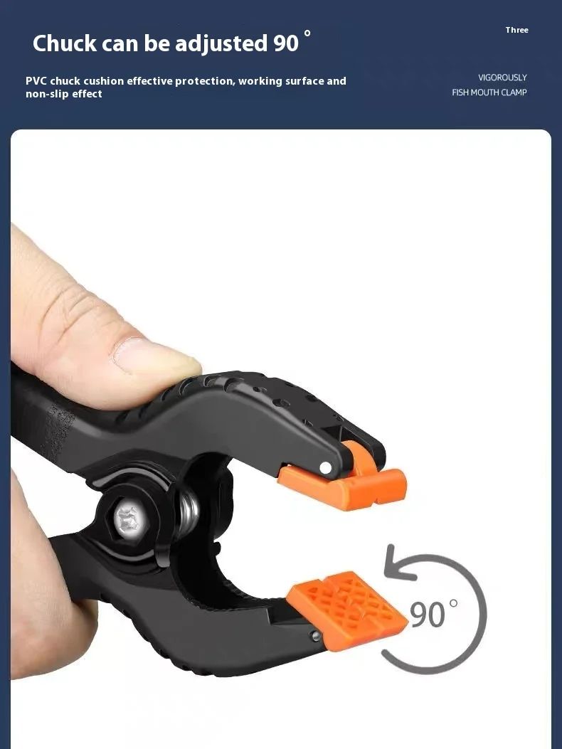 6 sztuk 3-calowych zacisków sprężynowych Wytrzymały plastik do tła Muślin Płótno Papier Chromakey Klips do ekranu Studio fotograficzne Narzędzie stolarskie