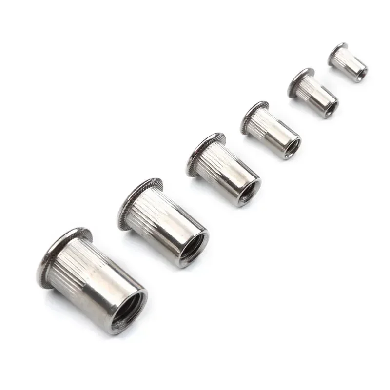 50/93 Chiếc M3/M4/M5/M6/M8/M10 Thép Không Gỉ/Thép Carbon rivnut Countersunk Tán Đinh Hạt Lắp Nutsert Dẹt Mũ Đội Đầu Đinh Tán Hạt