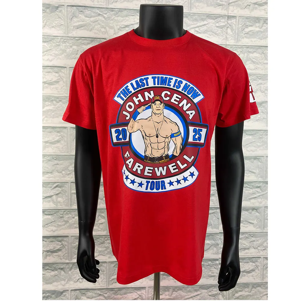 John Cena Wwe Afscheid camiseta Retro Unisex Mannen Ronde Hals Korte Mouw modo Super Grote Snelheid Drogen ropa Casual de algodón