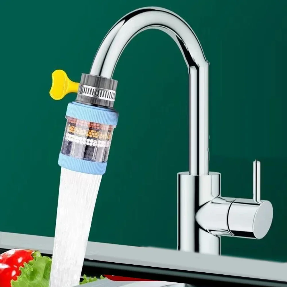 6 Layers Universal Kitchen Faucet Purifier Tap Filter Water Saving Bubbler Activated Carbon Filtration Shower Head Nozzle Filter