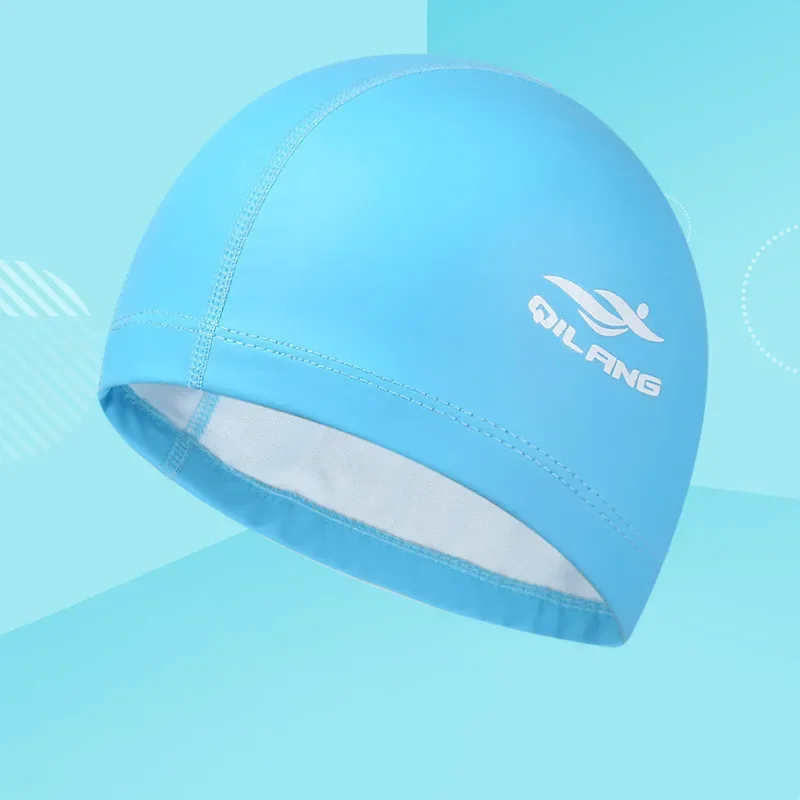 수영 모자 PU 방수 남여 여성 남성 수영 모자 스트레치 탄성 수영장 액세서리 수영 모자 귀 보호