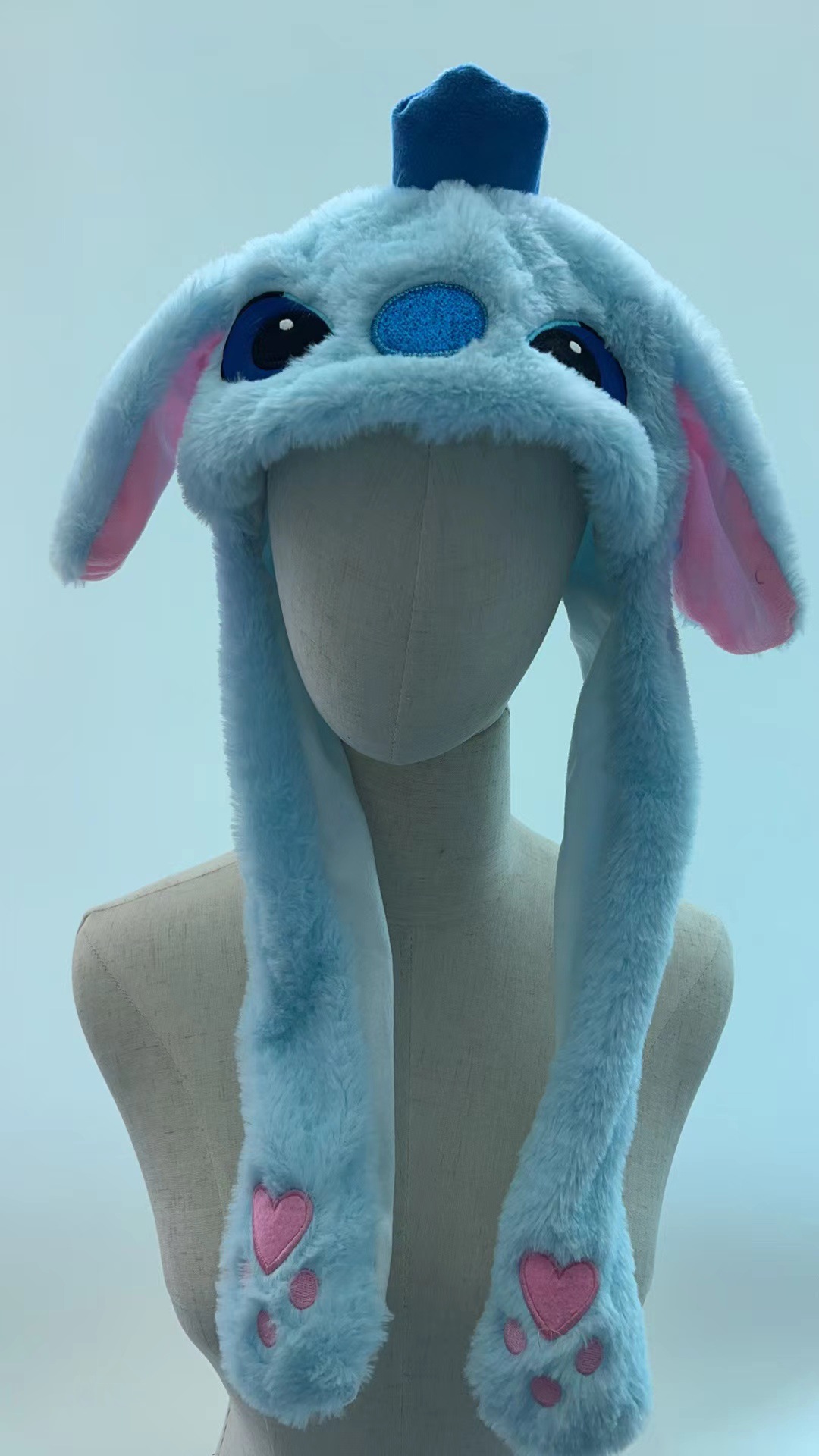 Kuromi 헬로 키티 이동 귀 모자 어린이를위한 빛나는 토끼 모자 재미 있은 스티치 LED 플러시 토끼 모자 할로윈 파티 액세서리