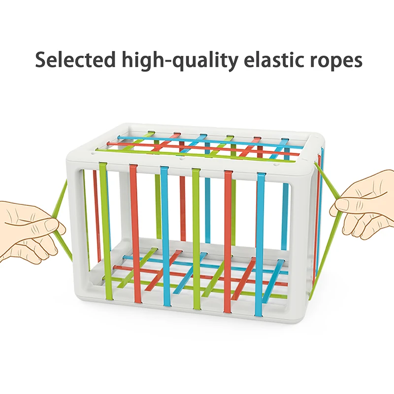 Juguete de rompecabezas de coordinación mano-ojo deportivo con bloques de color en forma de cubo para niños