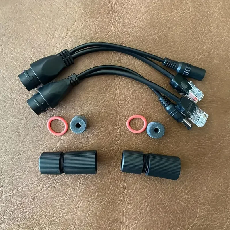 Cabo divisor poe rj45 injetor passivo power over ethernet adaptador ao ar livre cor preta ou branca para câmera ip
