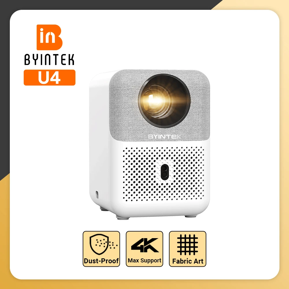 BYINTEK LOVE U4 Proyector 4K Smart 1080P Mini Video de cine en casa Android WIFI para cine en teléfono inteligente