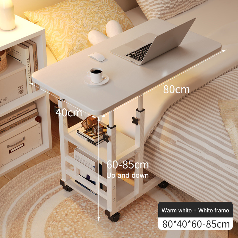 높이조절 사이드 이동식 테이블 Bedside Computer Standing Desk Mobile Lifting Bedside Table Bedroom Student Desk Bed Table Laptop Table