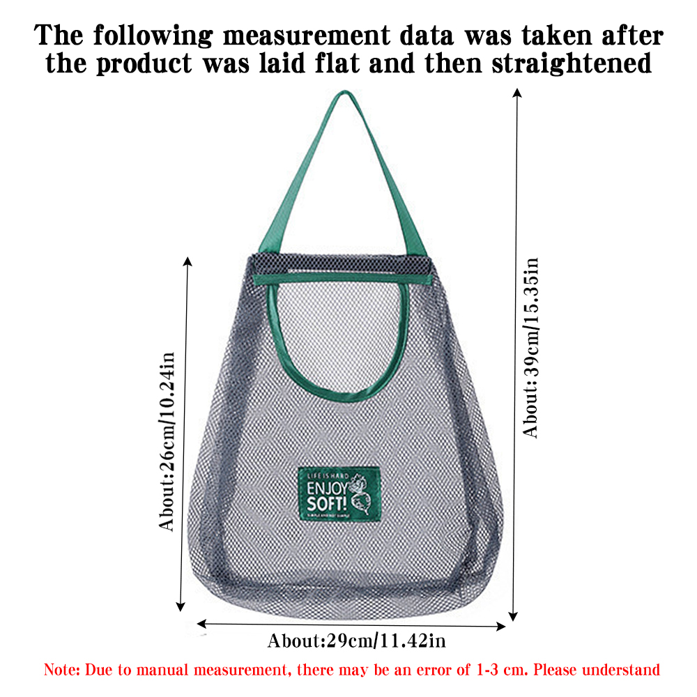 Wall-Mounted Breathable Mesh Storage Bag With Handle, Made Of Polyester, Suitable For Storing And Organizing Kitchen Vegetables,