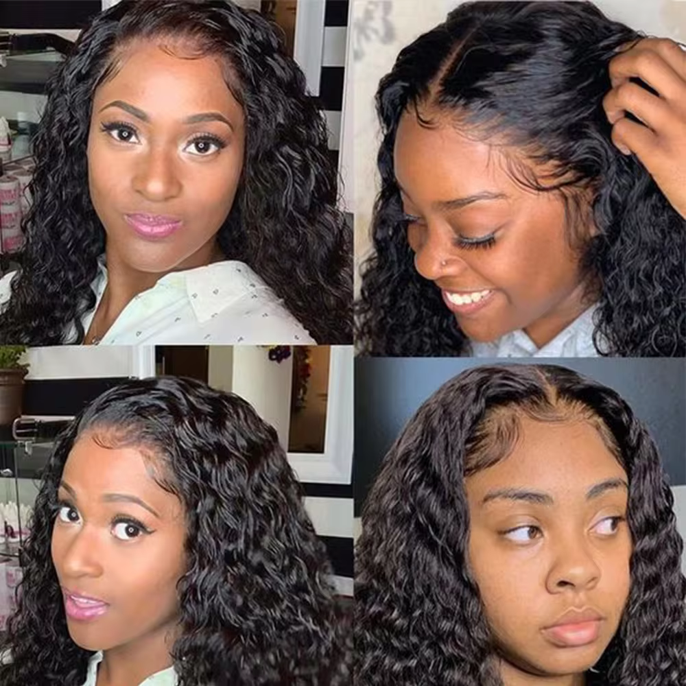Peruvian Deep Wave 100% มนุษย์ผมสานหลวม Deep Wave Kinky Curly Bundle Deal ดิบ Virgin Human Hair Extensions 12A