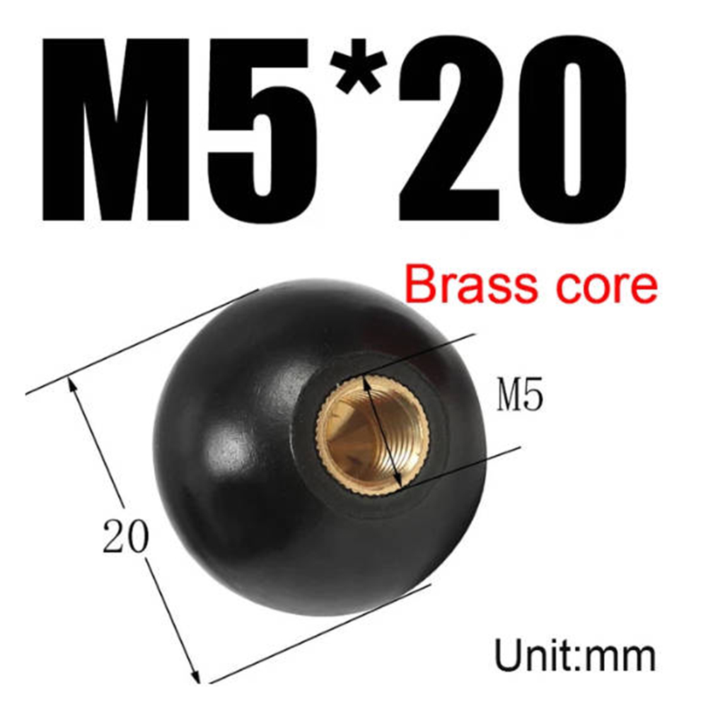 Machine Tool Handle Ball Nut Thread Plastic Clamping Clamping Nuts Copper Core Knob Knob Accessories New Practical