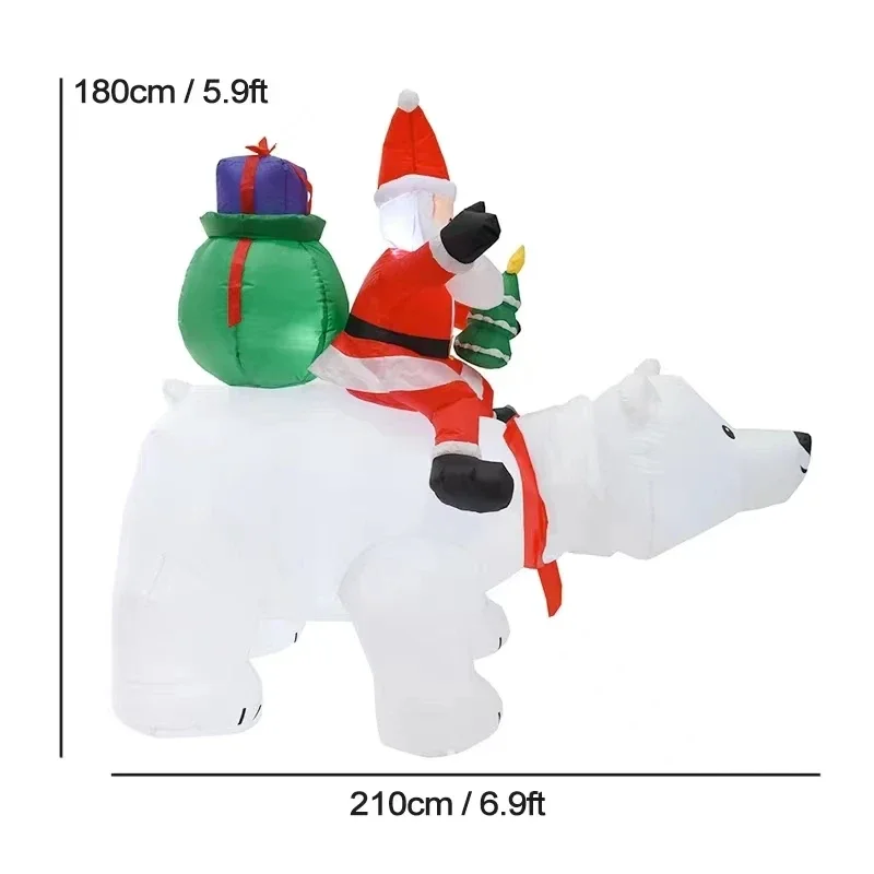 คริสต์มาส Inflatable ตกแต่งของเล่นไฟ LED ในตัว Inflatable รุ่นในร่มกลางแจ้งเครื่องประดับ Xmas Party ปีใหม่ Garden Deco