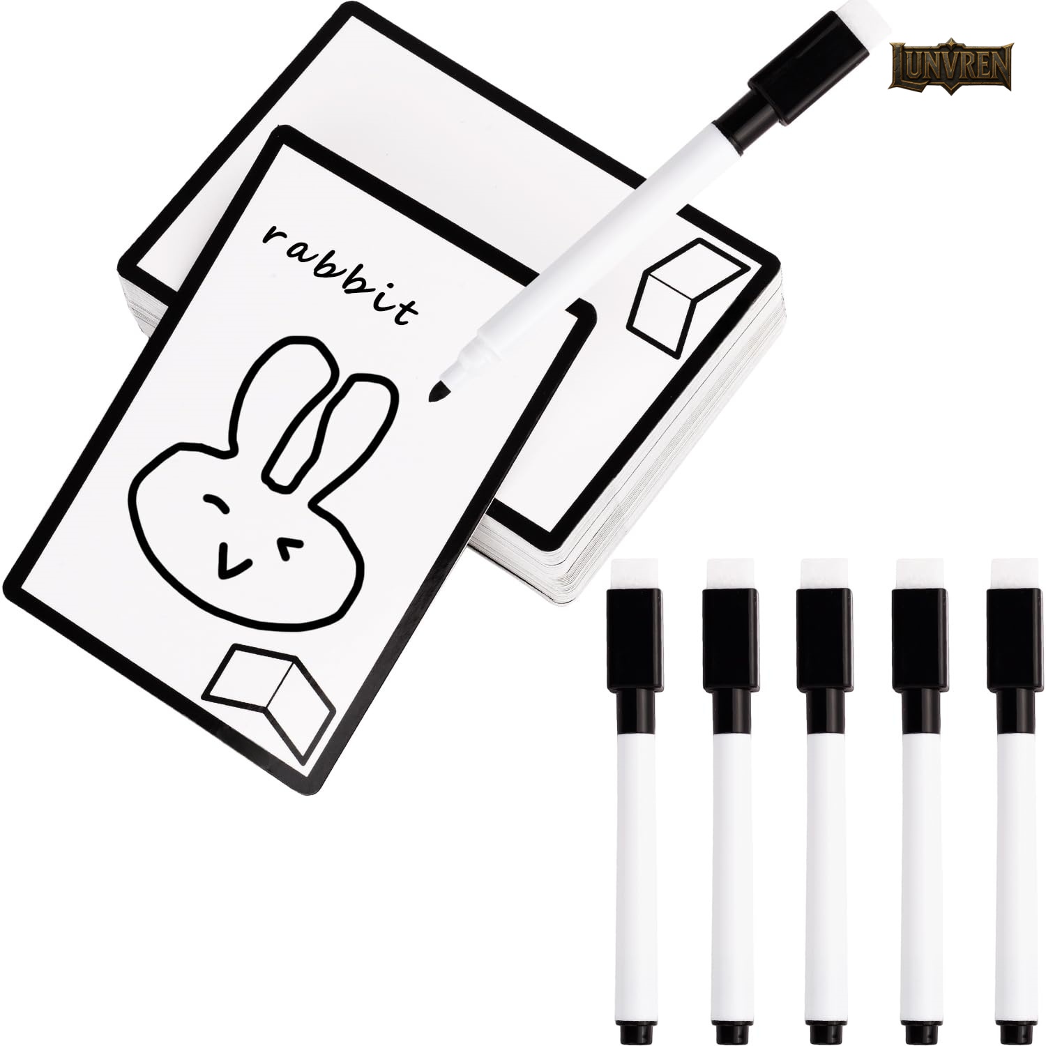 50 Pieces Reusable Dry Erase MTG Tokens with Marker Double-Sided MTG Proxy Cards for MTG, DND DIY Blank Card Games Accessories