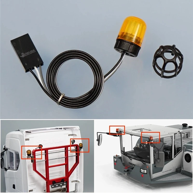 1 個 360 度回転ライト LED エンジニアリングランプ 1/14 ショベルタミヤ RC トラックトレーラーダンプカースカニア 770S 車 DIY パーツ