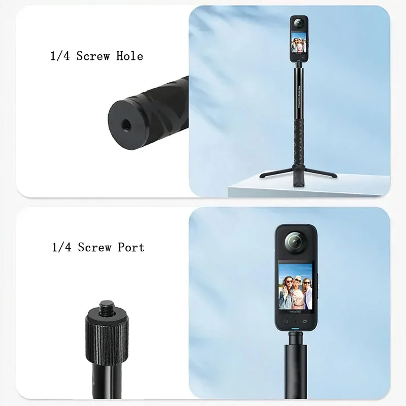 For Insta360 X5 X4 X3 Invisible Selfie Stick Extended Selfie Stick for GoPro 13 12 DJI Action 5 4 3 Camera Aluminum Stand