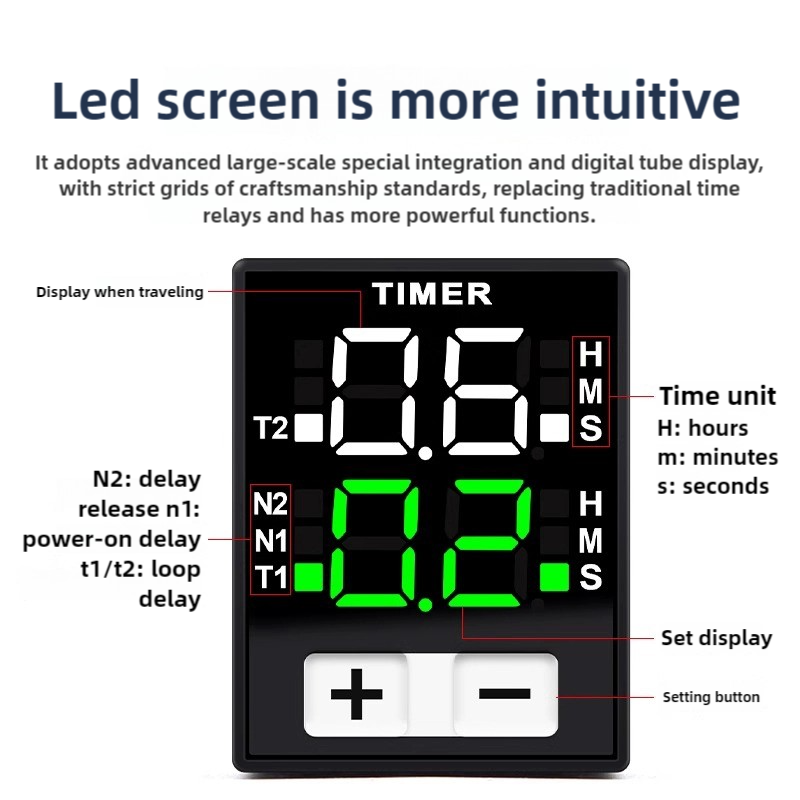 Digital Power-On Delay Relay H3Y-2(8pin)H3Y-4(14pin) Timer Relay Small Cycle Delay With Seat Ac220v Dc12v Dc24v