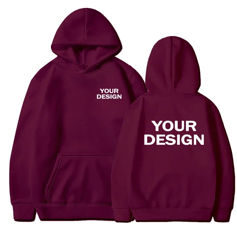 Sudaderas con capucha con estampado personalizado para hombre y mujer, ropa informal holgada, sudaderas con capucha de Color sólido, sudaderas de calle con personalidad de manga larga