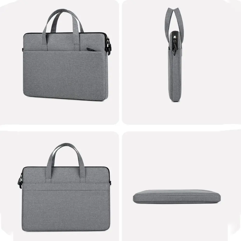 14inch Business Briefcases File Folder Bag Portable Laptop Notebook Case Crossbody Briefcases Multi-layer Notebook Pouch