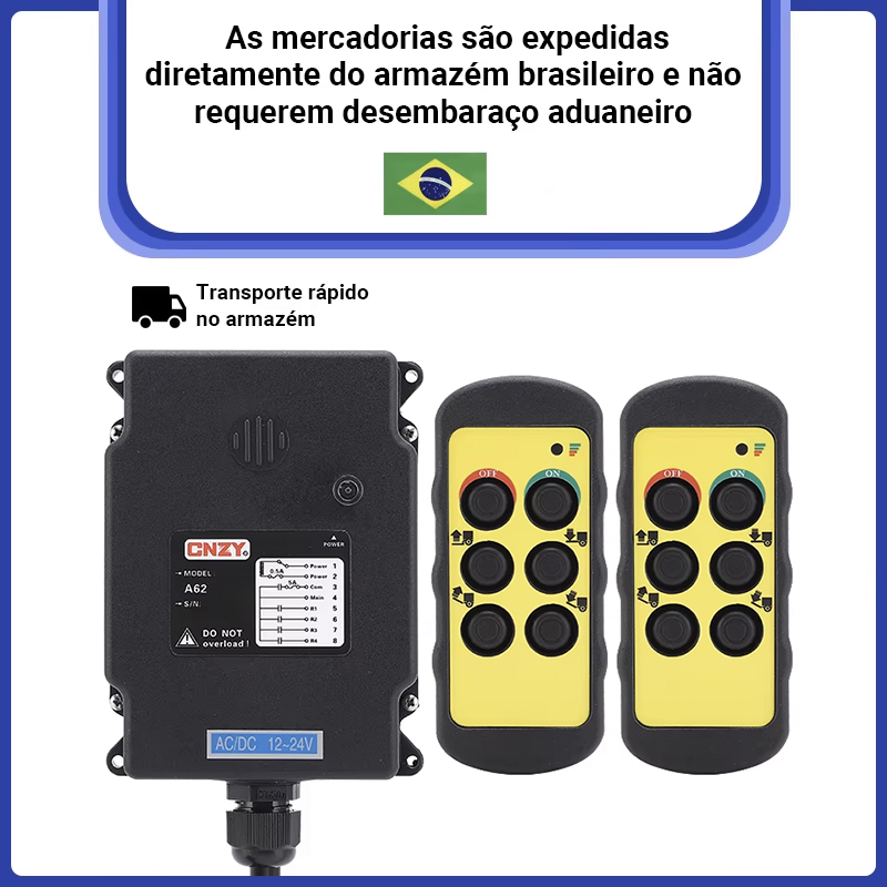 A400 4 botões de velocidade única rádio industrial carro bagageira elevador guindaste interruptor controle remoto guincho grua pista guindaste controle elevador