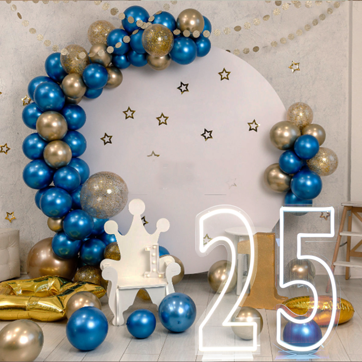 Extra-large Size LED Neon Numbers Sign, 76cm|100cm Stand up & Wall Mounted for Birthday Party Wedding Celebration Decor