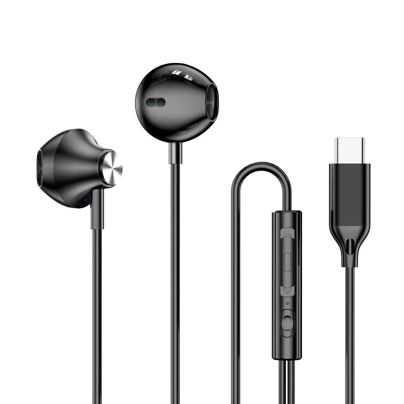 Auriculares de graves pesados HIFI 9D, auriculares con cable auxiliar de 3,5 MM, auriculares estéreo envolventes tipo C con micrófono para Samsung, Xiaomi y Huawei