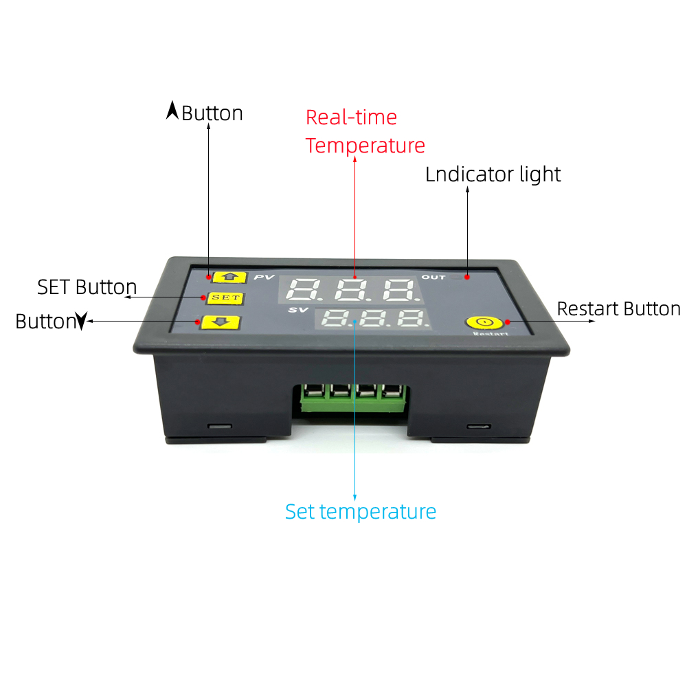 W3230 Мини-цифровой регулятор температуры 12 В 24 В 220 В термостат регулятор отопления и охлаждения терморегулятор с датчиком