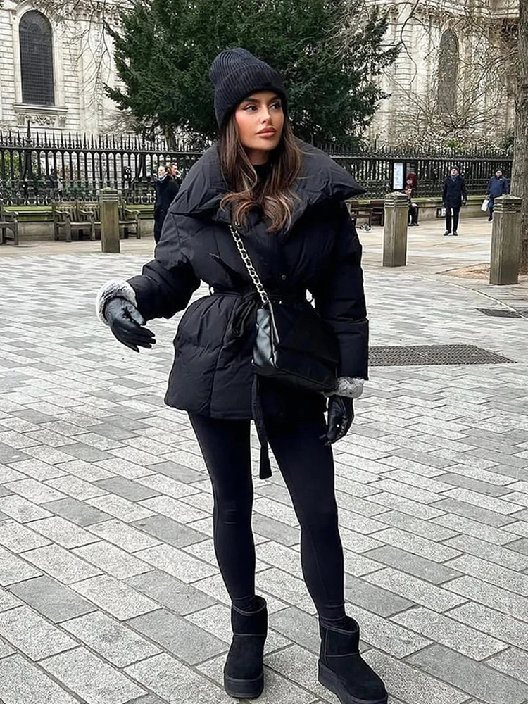 Fashion Solid Lapel Fluffy Fox Fur Coat Women Elegant Long Sleeve Oversize Gradient Jacket Winter Thick Warm Lady Furry Overcoat