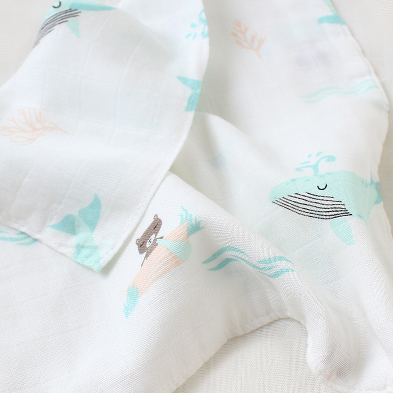 60x60 cm mousseline séquares Swaddle bébé serviettes écharpe Swaddle serviette de bain nouveau-né mouchoir bain alimentation visage gant de toilette lingette