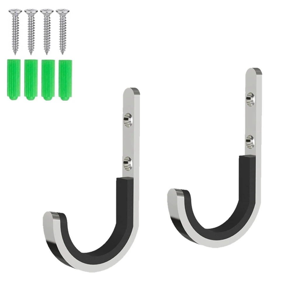 2 Pz/paia J-hook Pistola Rack di Stoccaggio Fucili Fucile Ganci Montaggio A Parete Ganci Per Qualsiasi Fucile Fucile Tiro Con Arco Con Imbottitura Morbida