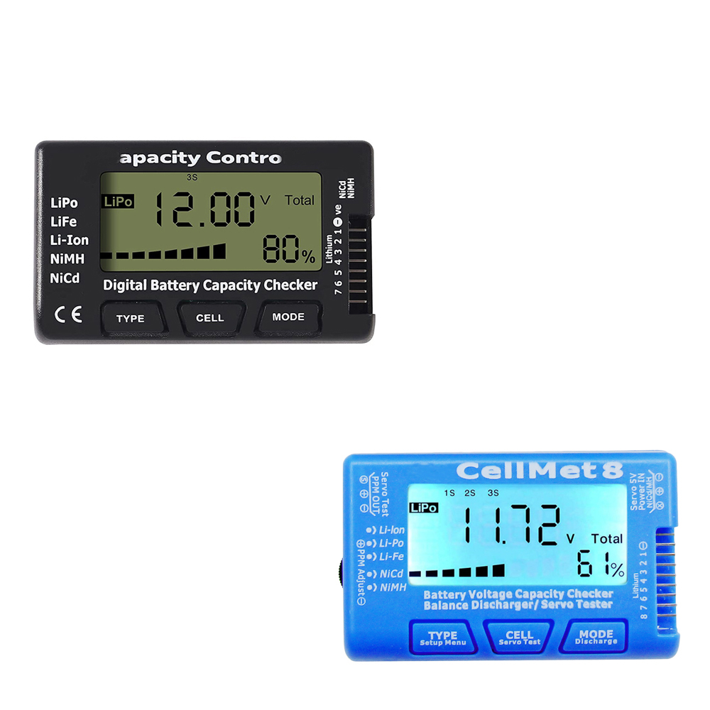 Comprobador de casa de batería Digital LCD CellMeter RC CellMeter7/CellMeter8 2-8S 4-8S Servo LiPo li-lon NiMH probador de