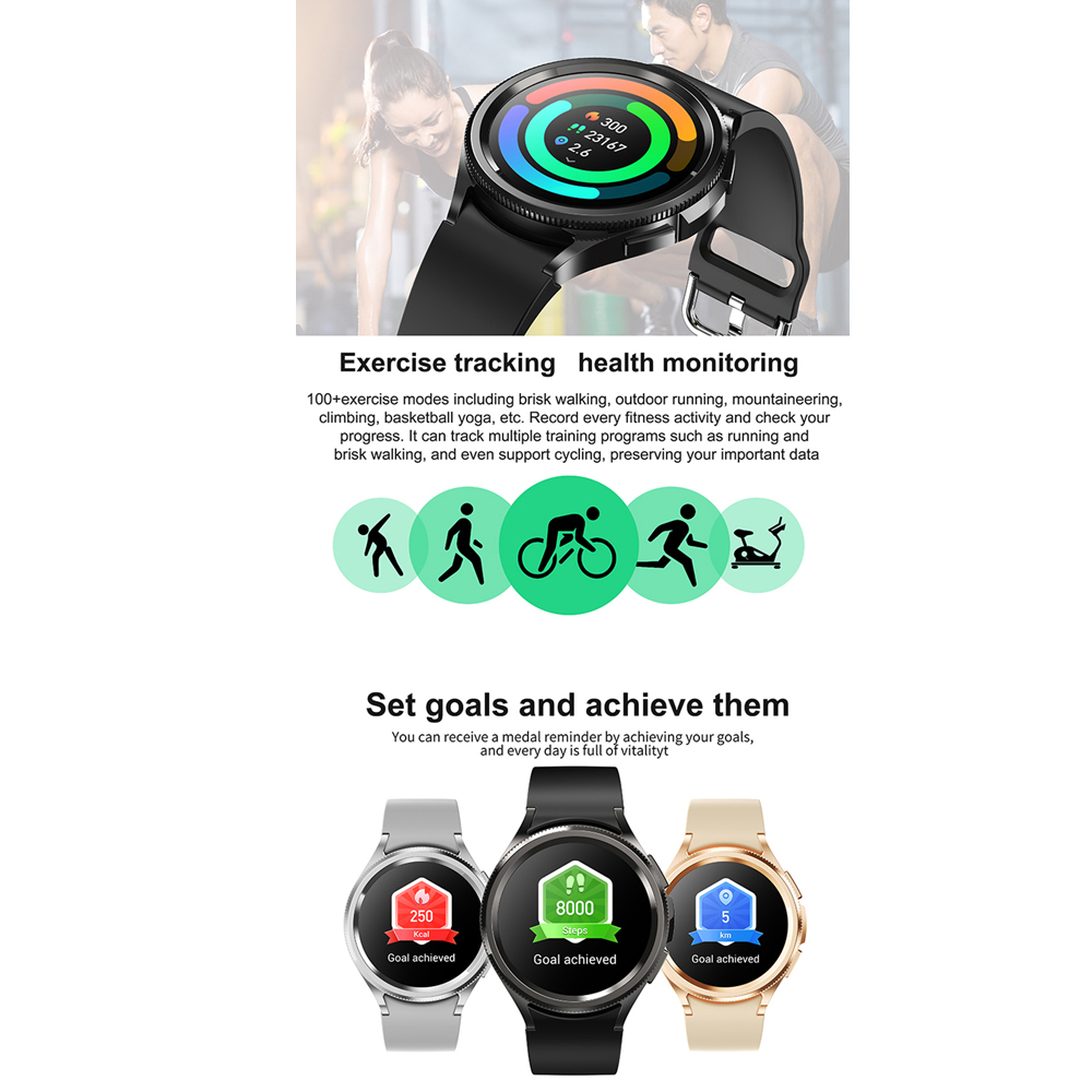นาฬิกาอัจฉริยะสำหรับ Samsung Galaxy Watch6คลาสสิก GPS สำหรับผู้ชาย, นาฬิกาอัจฉริยะโทรผ่านบลูทูธอัตราการเต้นหัวใจกันน้ำ2024ใหม่