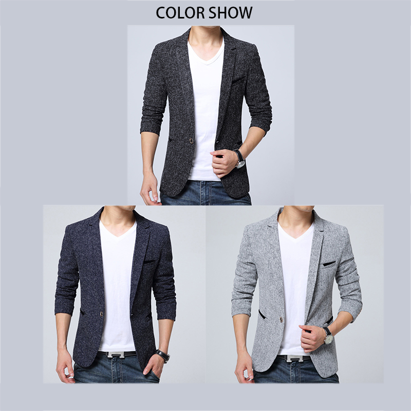BROWON ใหม่มาถึงบุรุษเสื้อแจ็คเก็ต Blazer ชุดแต่งงานพรหมปาร์ตี้ SLIM FIT สมาร์ทชุดลําลองผู้ชายเสื้อธุรกิจเสื้อสูทผู้ชาย
