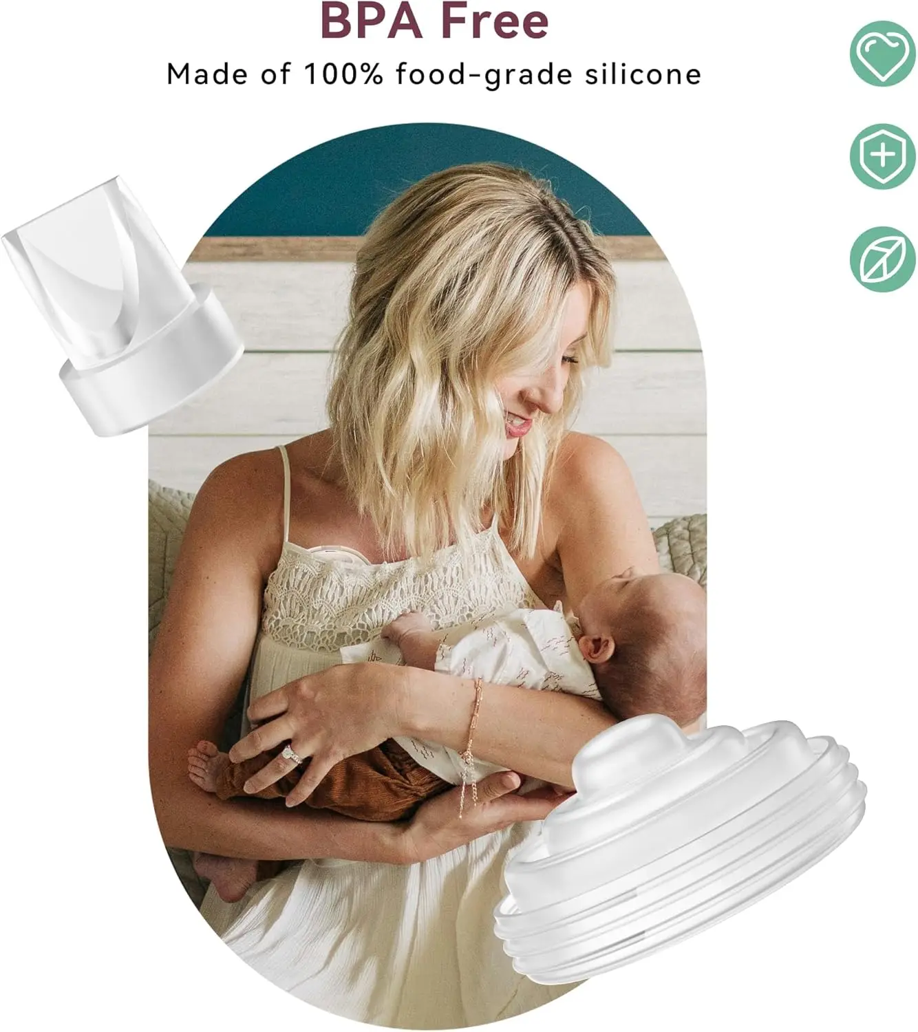 Diafragma de silicone dos válvulas do bico de pato compatível com a bomba de mama momcozy m5, acessórios das peças da bomba de substituição compatíveis para m5