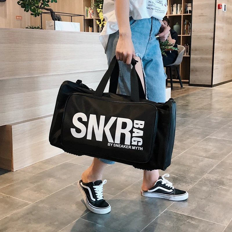 多機能 SNKR バッグスポーツフィットネスバッグトレンディな靴収納トラベルバッグバスケットボールサッカーユースポリエステルインナー素材