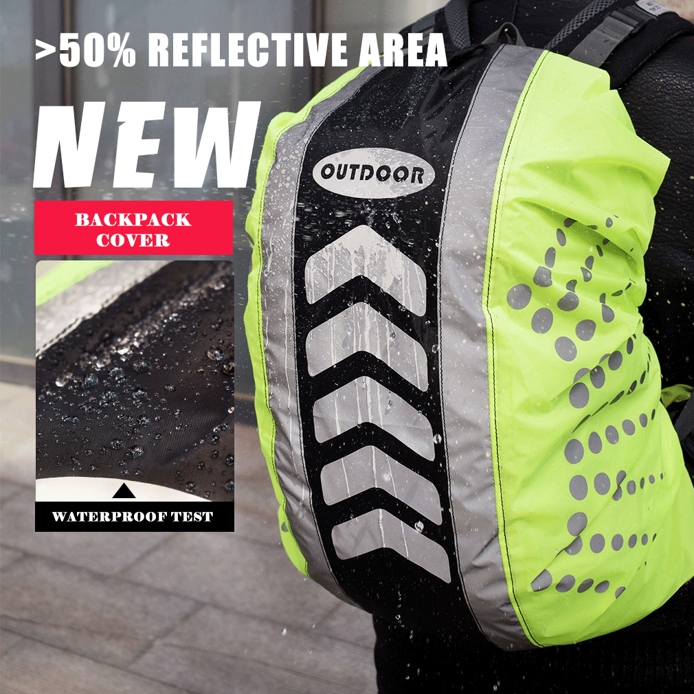 Светоотражающие чехлы для рюкзаков 15L-50L, видимость 500% вверх, высококачественные спортивные сумки, чехлы для мотоциклов, велосипедов, ночной безопасности