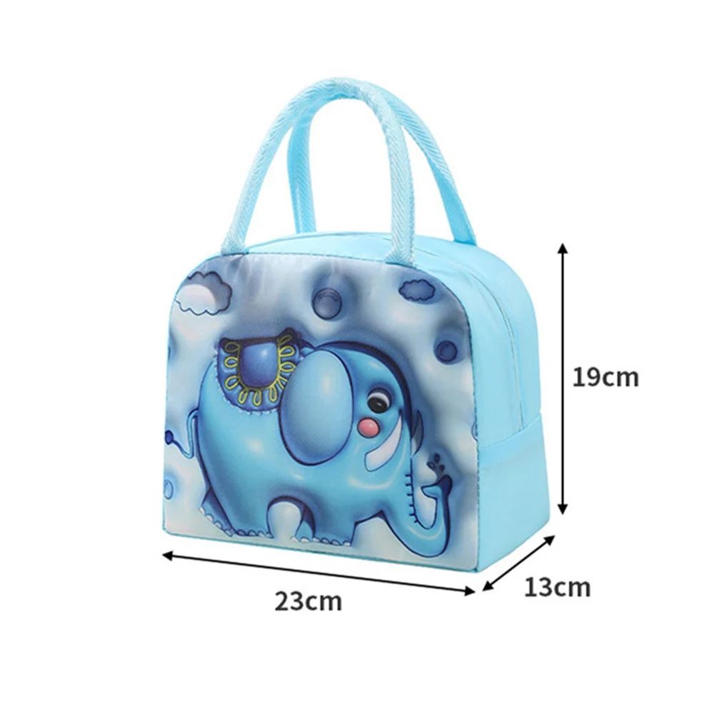 Cartoon Bento Bag 3D Three-dimensional Pattern Lunch Box Bag Large Capacity Lunch Bag with Lunch Foil Insulation