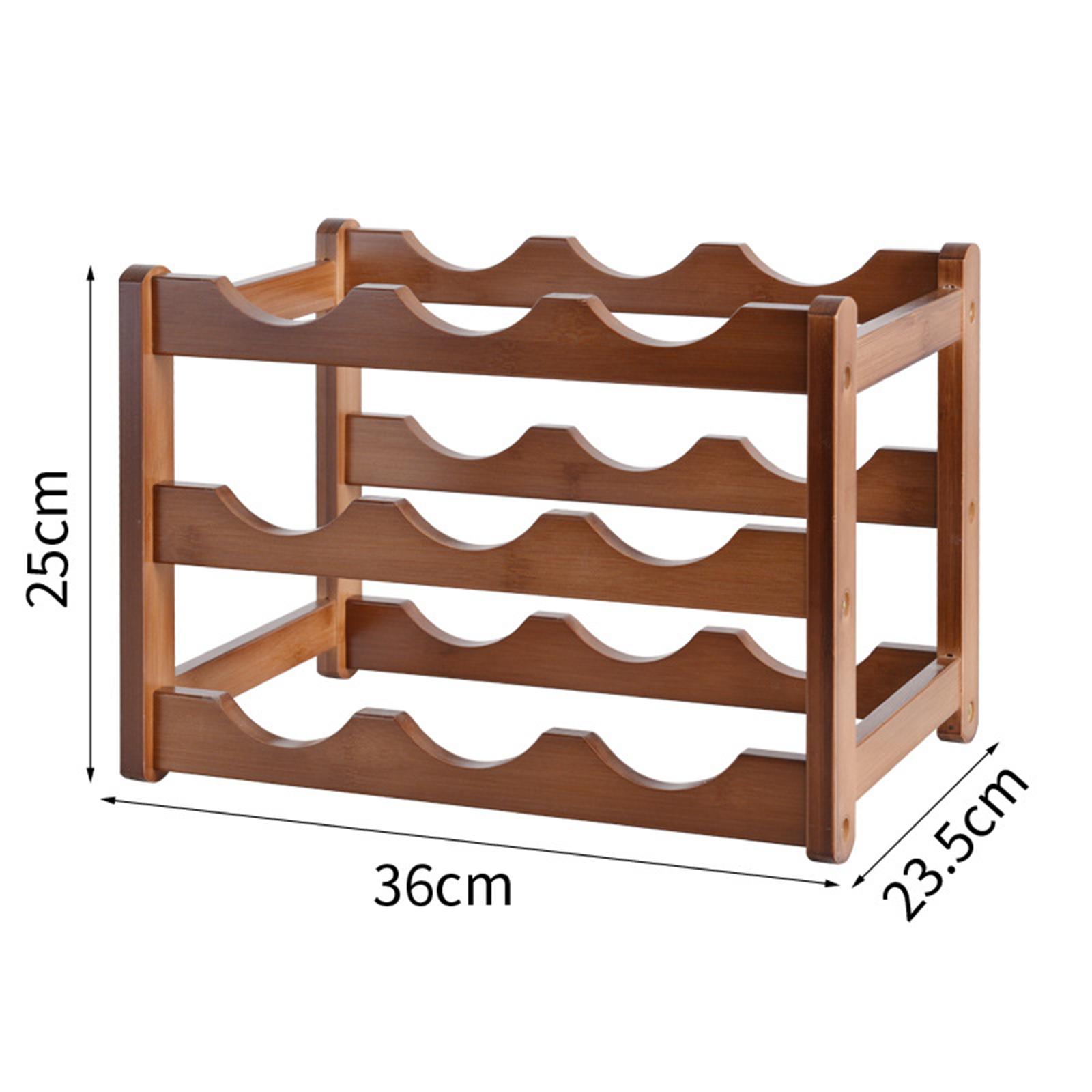 Wood Wine Rack Smooth Surface Decoration Thicken Material Red Wine Display for Bar Dining Room Living Room Household Home