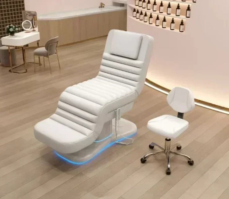 Cama de masaje eléctrica, mueble de salón de belleza, mesa de lujo, silla de masaje