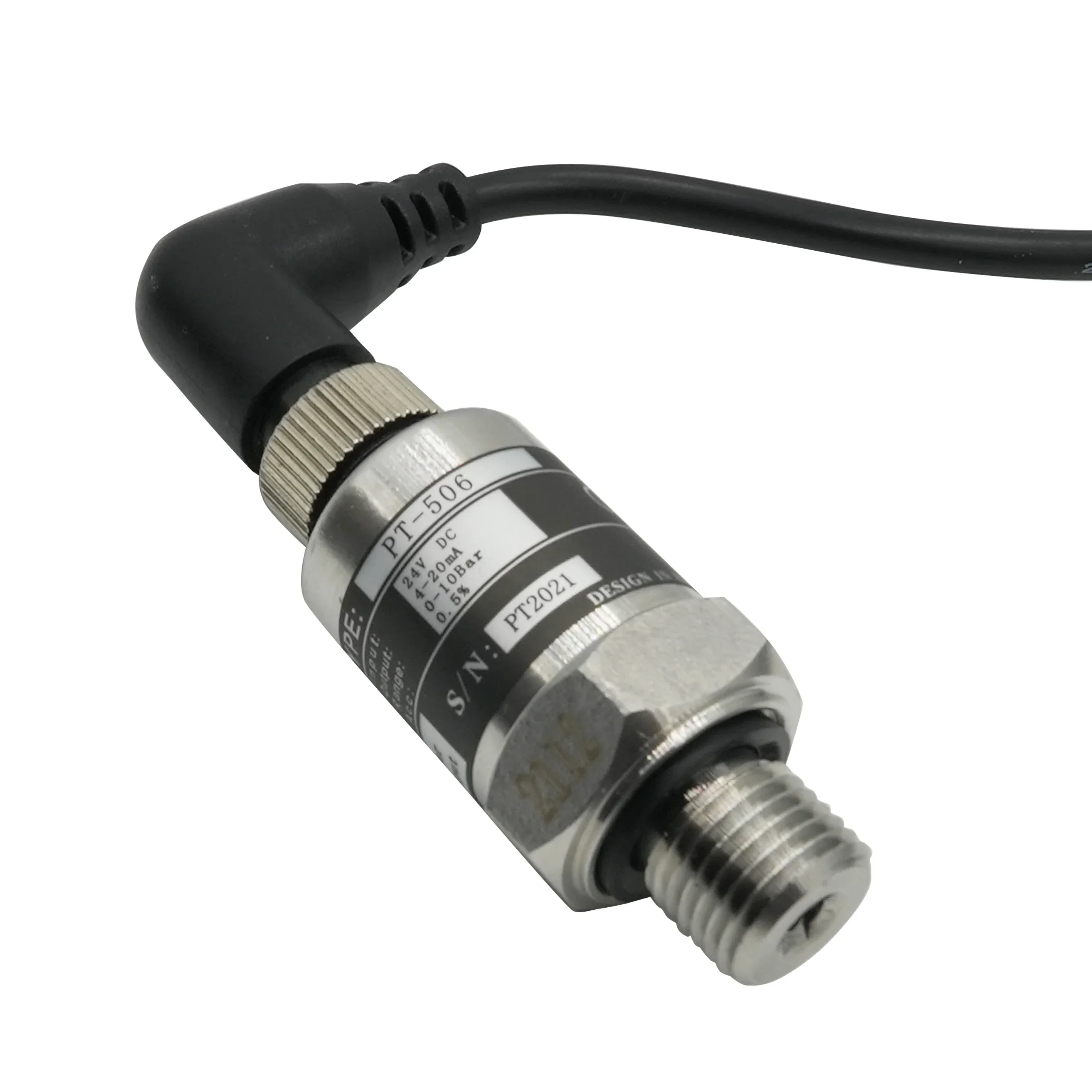 Pressure Transducer Cable Pressure Transmitter Water Gas Hydraulic Sensor 0-1Mpa 0-1.6Mpa 0-2.5Mpa 4-20mA DC24V G1/4 IP68