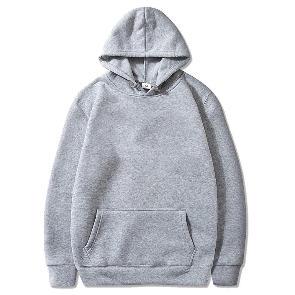 Sudaderas con capucha para hombre, jersey informal para primavera y otoño, sudaderas con capucha de Color sólido, sudadera negra de gran tamaño, Top para hombre