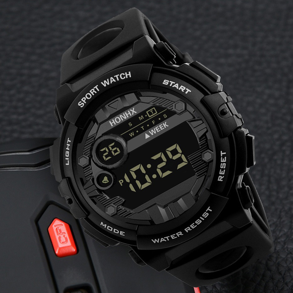 Студенческие электронные часы для мальчиков, многофункциональные мужские спортивные часы, будильник, водонепроницаемые светодиодные цифровые наручные часы, детские спортивные часы